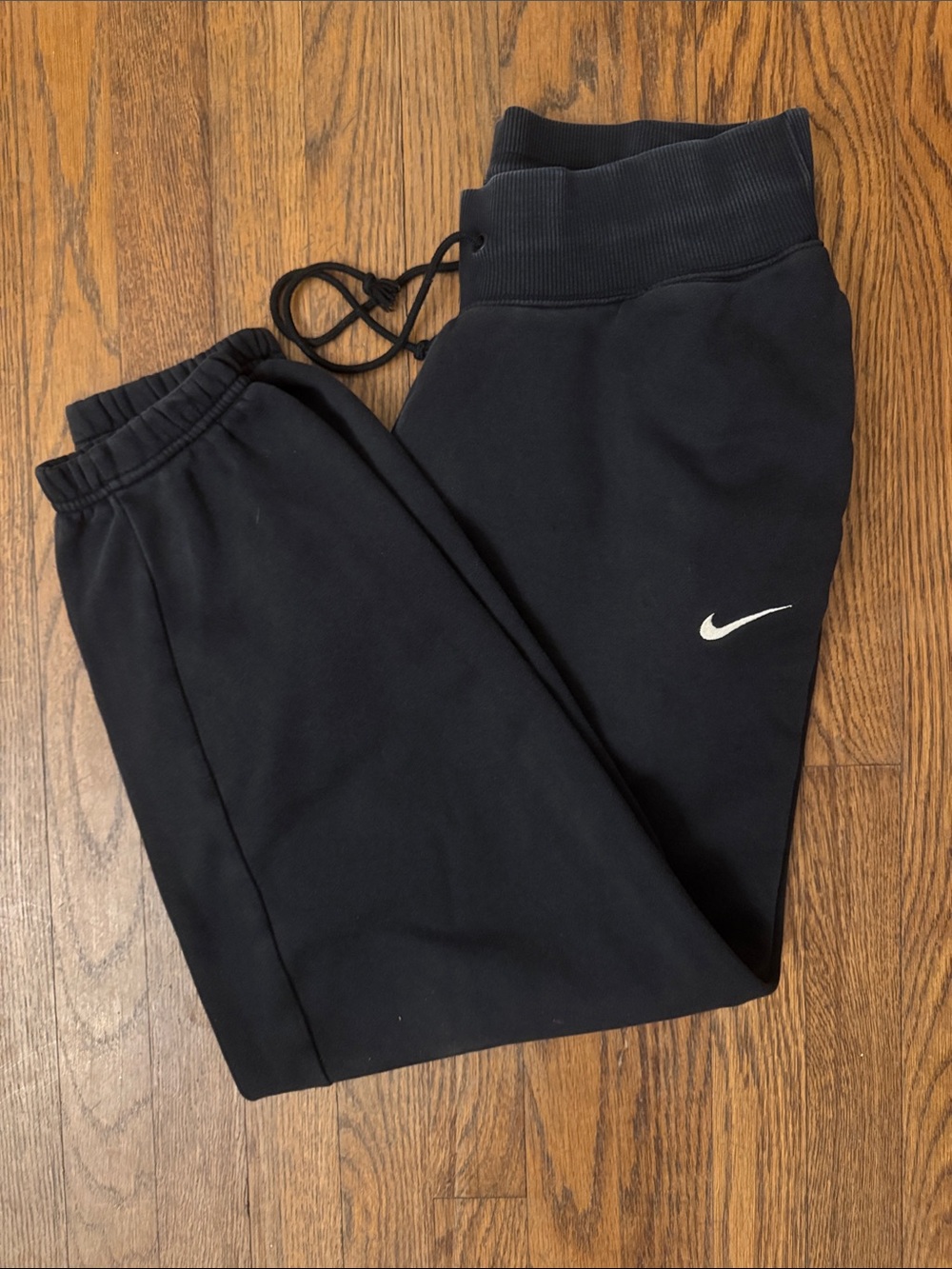 Nike Black Jogger Pants with White Swoosh